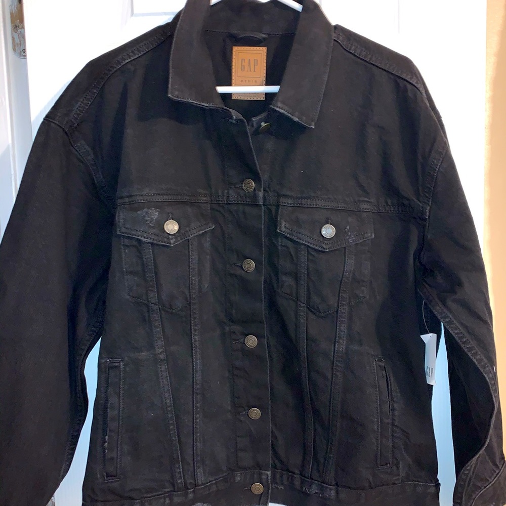 GAP Oversized Black Denim Jacket!